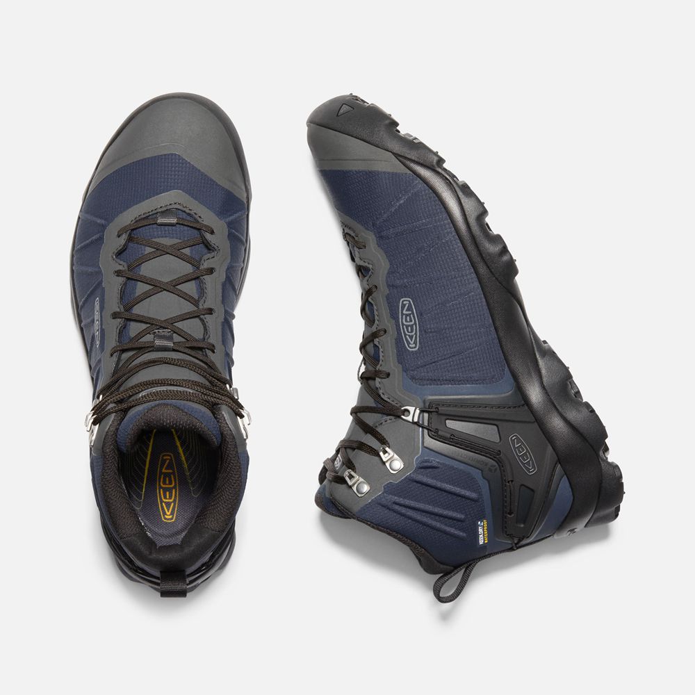 Bottes de Randonnée Keen Homme Bleu/porno | Venture Mid Waterproof | YRHZN-5897